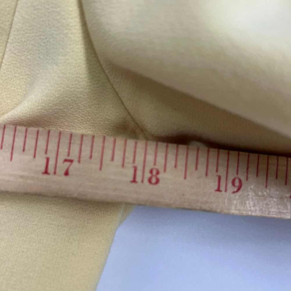 White House Black Market Yellow Double Breasted Blazer Gold Buttons 00P - Picture 8 of 10
